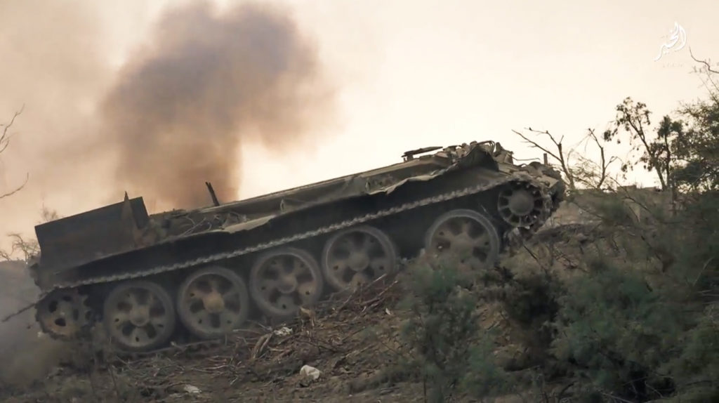 T-55. January 13, 2016. Deir ez-Zor province.