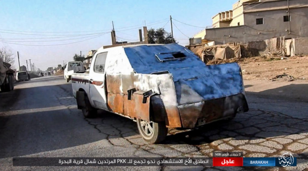 January 20, 2018 – Used by IS against SDF in al-Bahra village.