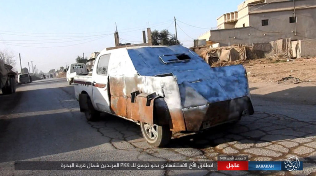January 20, 2018 – Used by IS against SDF in al-Bahra village.